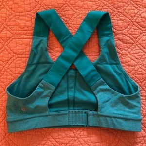 Teal Lululemon Cross Back Sports Bra
